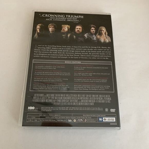Game of Thrones: The Complete First Season Gift Box (DVD, 2015, 5-Disc Set) - Picture 4 of 7